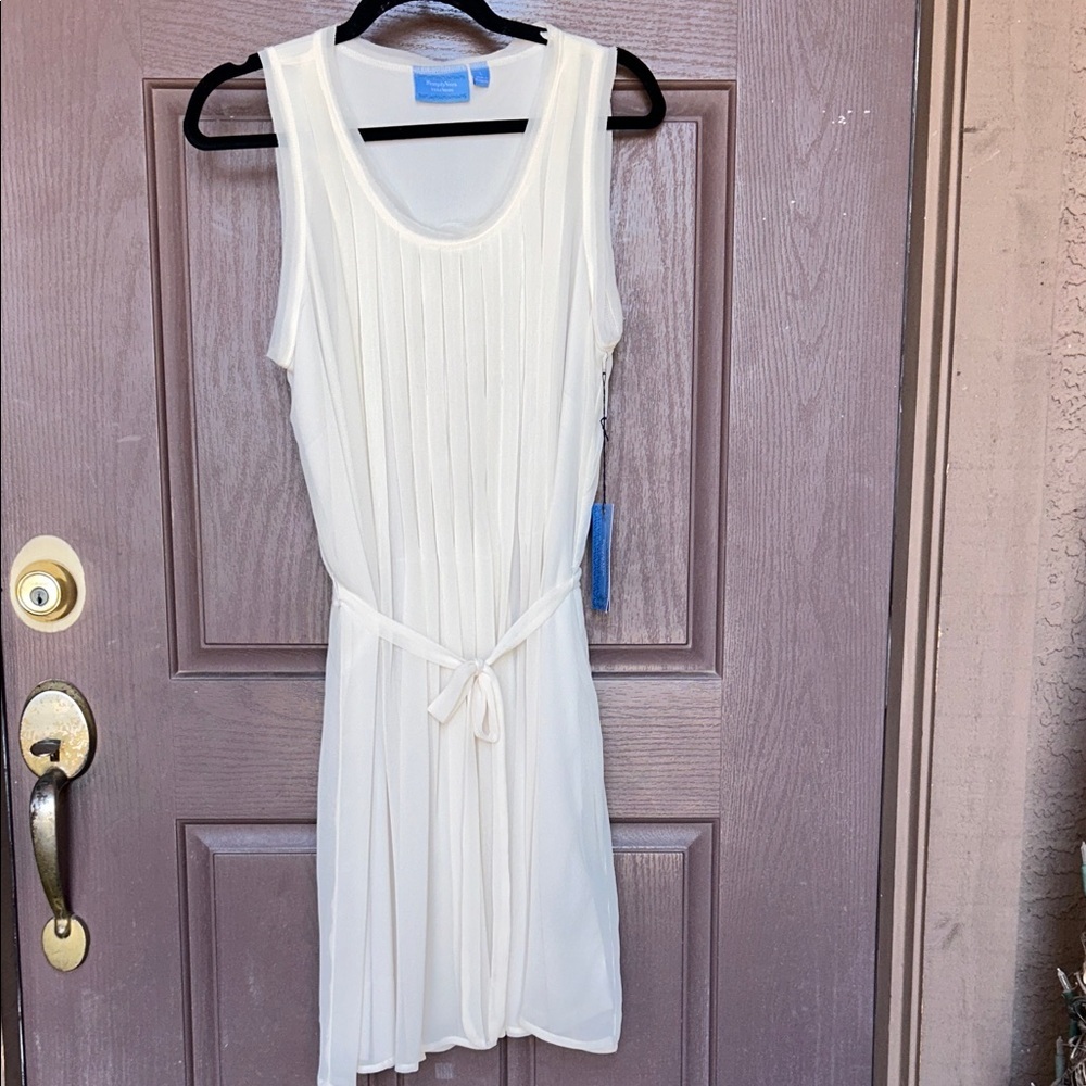 Simply Vera Vera Wang Ivory Sleeveless Midi Dress
